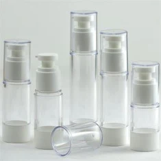 Hvid Airless plastik pumpe flaske